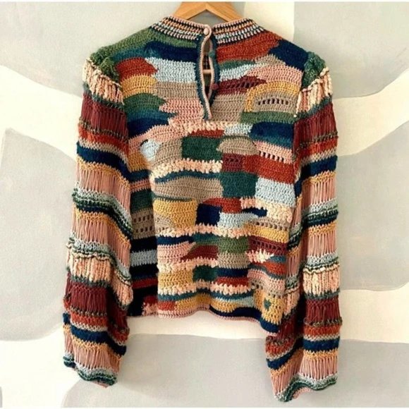 ULLA JOHNSON Eliya Pullover Sweater RARE Alpaca Handmade Size Medium - Picture 3 of 5